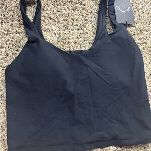 The Upside Black Crop Top with Wide Straps